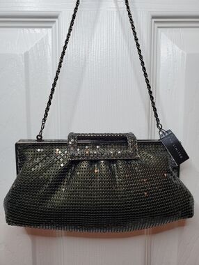 NWT The Limited Gunmetal Mesh Evening Cocktail Purse Clutch